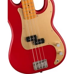 Squier (Fender) 40th Anniversary Precision Bass, Vintage Edition, Maple Fretboard, Gold Anodized Pickguard, Satin Dakota Red -Musical Instrument Store 0379530554 3