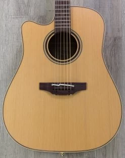 Takamine P3DC Left-Handed Dreadnought Acoustic-Electric Guitar, Natural, Rosewood Board