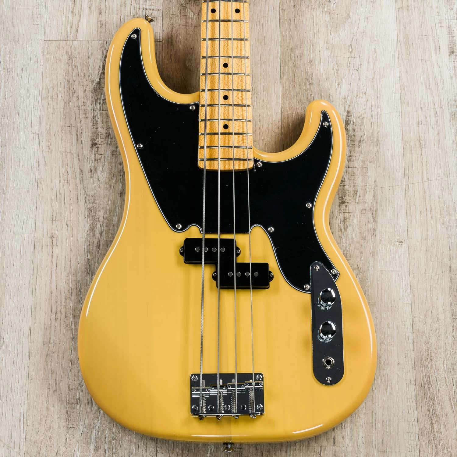 Tagima TW-66 4-String Bass Guitar, Maple Neck And Fretboard, Butterscotch 3 Tagima TW-66 4-String Bass Guitar, Maple Neck And Fretboard, Butterscotch