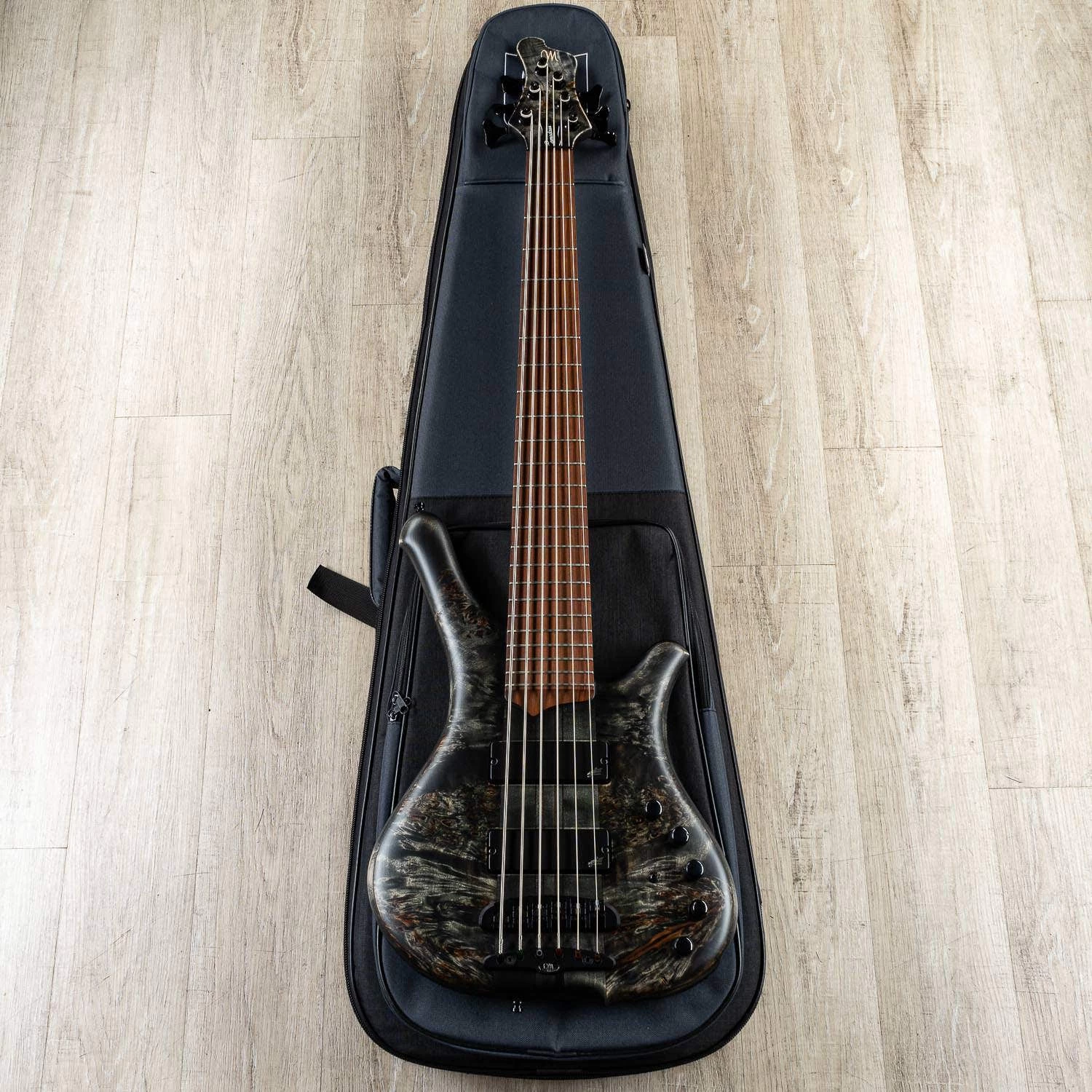 Mayones Comodous Classic 6, 6-String Bass, Liquid Black Raw, Eye Poplar Top, Aguilar Electronics 12 Mayones Comodous Classic 6, 6-String Bass, Liquid Black Raw, Eye Poplar Top, Aguilar Electronics - Image 10