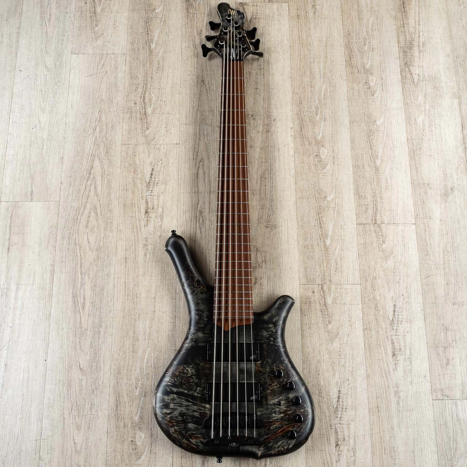 Mayones Comodous Classic 6, 6-String Bass, Liquid Black Raw, Eye Poplar Top, Aguilar Electronics 5 Mayones Comodous Classic 6, 6-String Bass, Liquid Black Raw, Eye Poplar Top, Aguilar Electronics - Image 3
