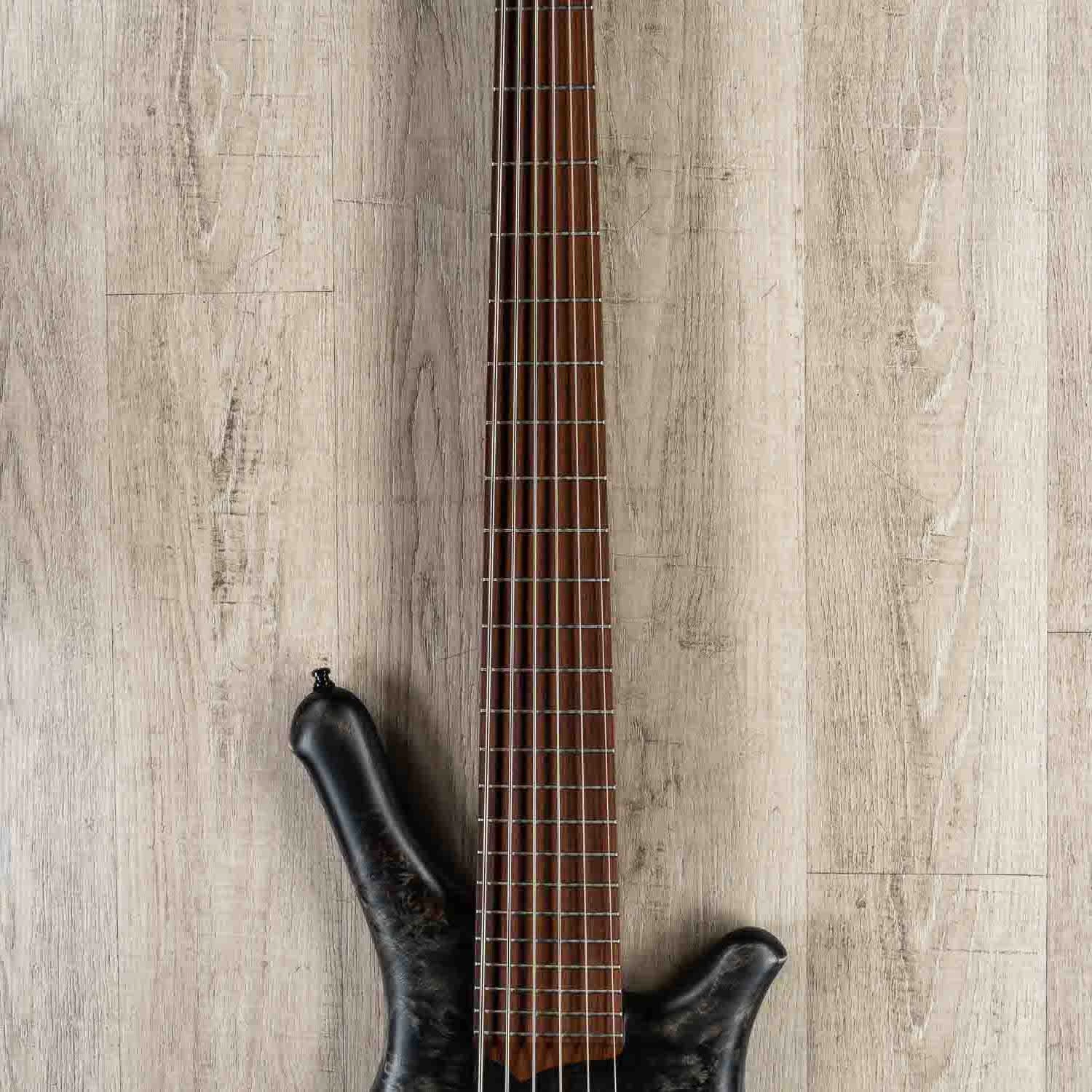 Mayones Comodous Classic 6, 6-String Bass, Liquid Black Raw, Eye Poplar Top, Aguilar Electronics 6 Mayones Comodous Classic 6, 6-String Bass, Liquid Black Raw, Eye Poplar Top, Aguilar Electronics - Image 4