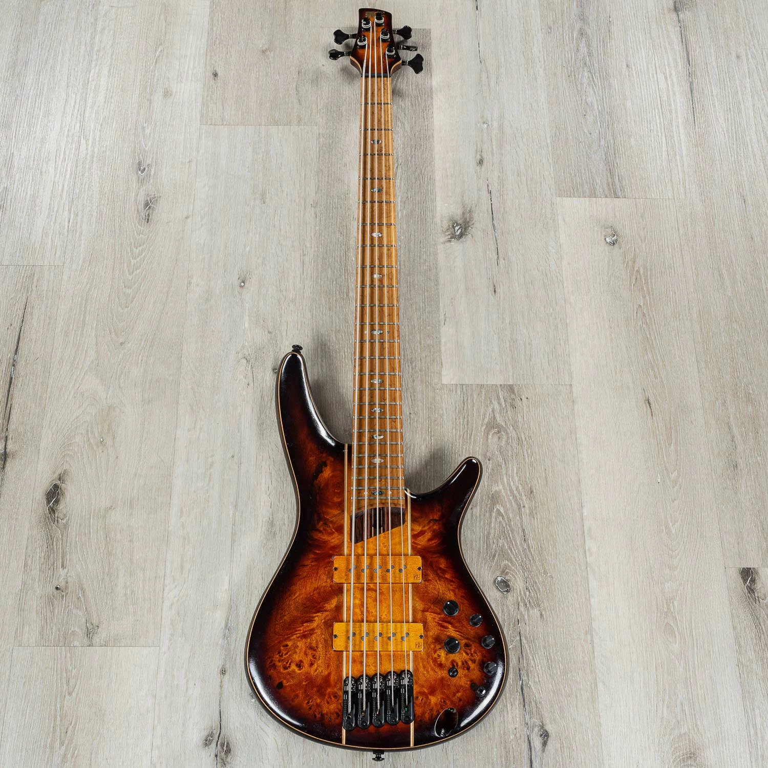 Ibanez SR5PBLTD Premium 5-String Bass, Roasted Birdseye Maple Fretboard, Dragon Eye Burst Low Gloss 5 Ibanez SR5PBLTD Premium 5-String Bass, Roasted Birdseye Maple Fretboard, Dragon Eye Burst Low Gloss - Image 3