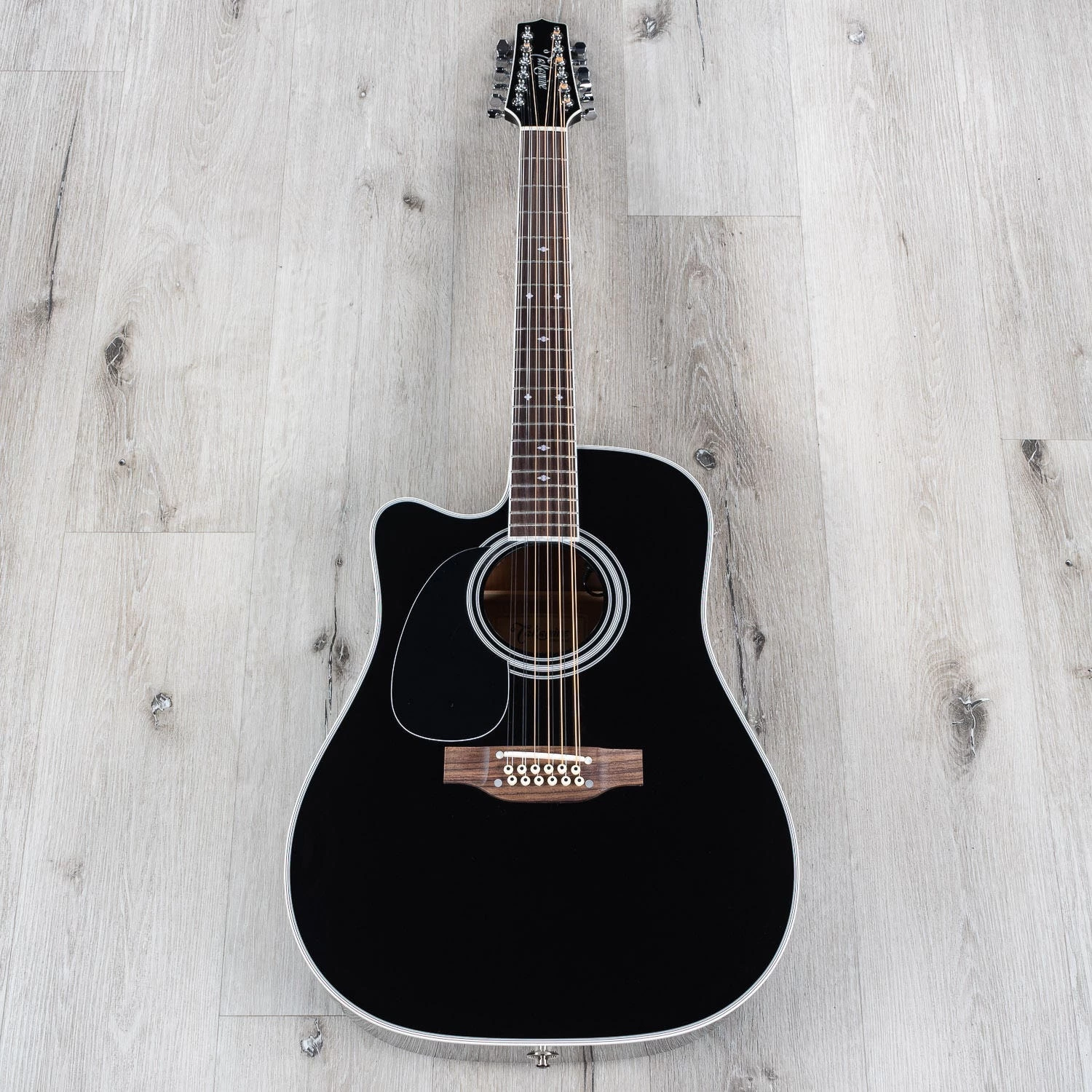 Takamine EF381SC 12-String Dreadnought Left-Handed Acoustic-Electric Guitar With Hard Case - Black 5 Takamine EF381SC 12-String Dreadnought Left-Handed Acoustic-Electric Guitar With Hard Case - Black - Image 3