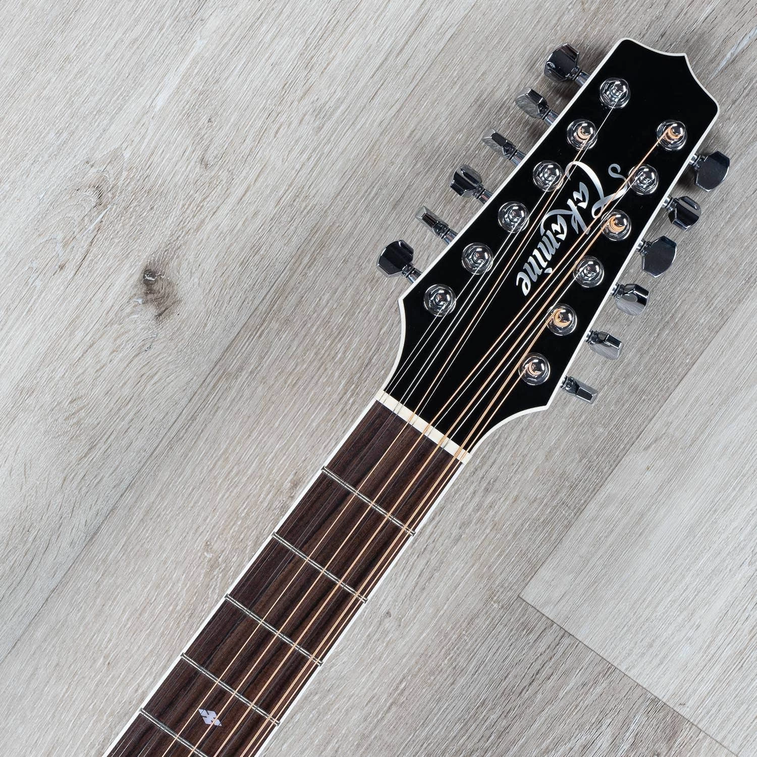 Takamine EF381SC 12-String Dreadnought Left-Handed Acoustic-Electric Guitar With Hard Case - Black 11 Takamine EF381SC 12-String Dreadnought Left-Handed Acoustic-Electric Guitar With Hard Case - Black - Image 9