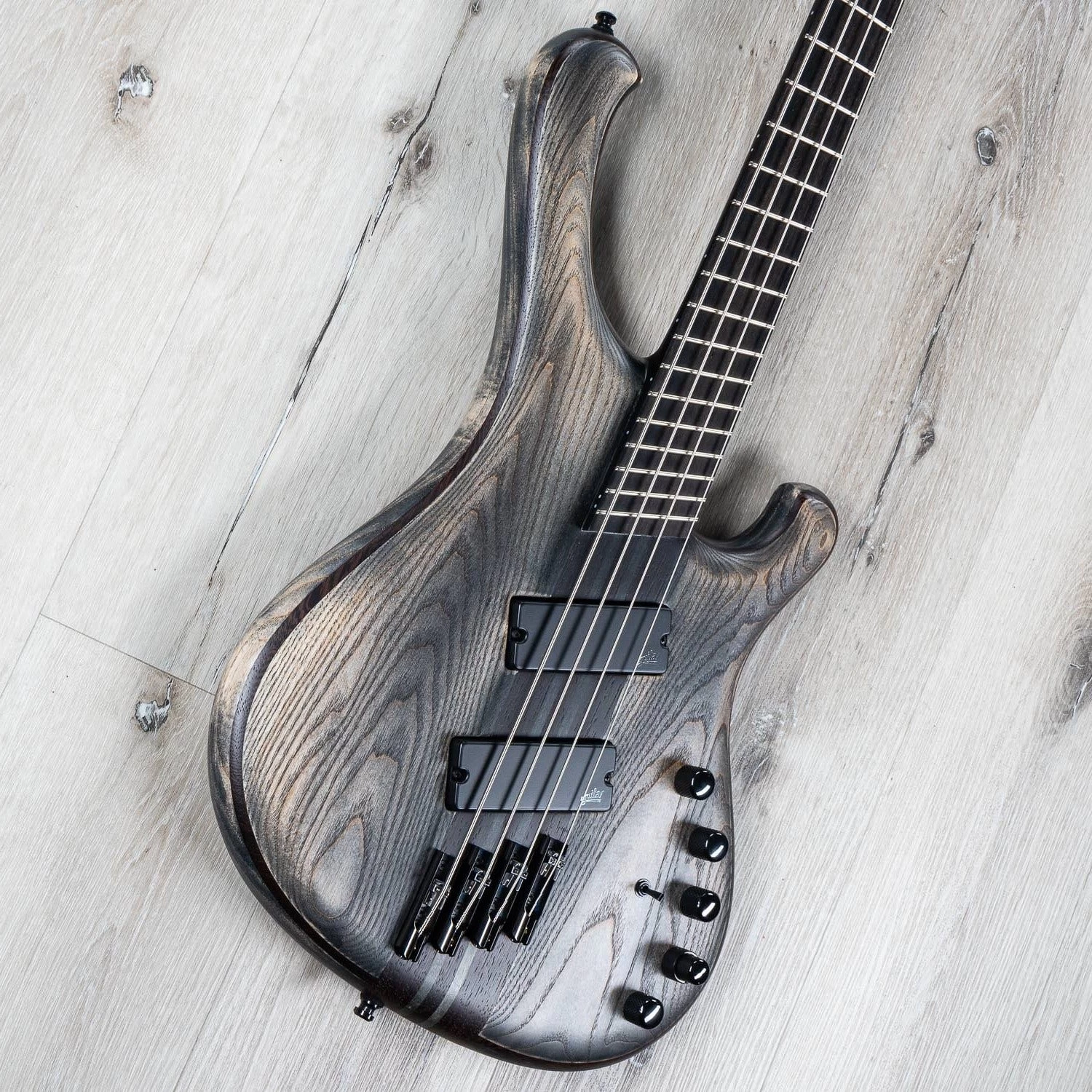 Mayones Viking VF 4 Multi-Scale 4-String Bass, Antique Black Matte 4 Mayones Viking VF 4 Multi-Scale 4-String Bass, Antique Black Matte - Image 2