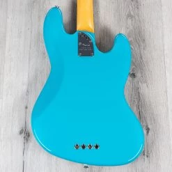 Fender American Professional II Jazz Bass Left-Hand, Maple Fingerboard, Miami Blue -Musical Instrument Store 20210301 dsc01707