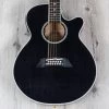 Takamine TSP158C-12 SBL Acoustic Electric 12-String Guitar W/ Case, Ebony Fretboard, See-Through Black -Musical Instrument Store 20210519 dsc01390