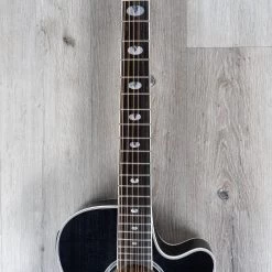 Takamine TSP158C-12 SBL Acoustic Electric 12-String Guitar W/ Case, Ebony Fretboard, See-Through Black -Musical Instrument Store 20210519 dsc01392