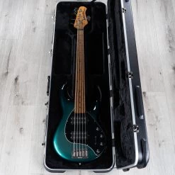 Ernie Ball Music Man StingRay 5 Special 5-String Bass, Maple Fretboard, Frost Green Pearl -Musical Instrument Store 20210602 dsc02616