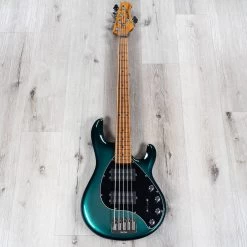 Ernie Ball Music Man StingRay 5 Special 5-String Bass, Maple Fretboard, Frost Green Pearl -Musical Instrument Store 20210602 dsc02617