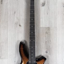 Ernie Ball Music Man Bongo 5 HH 5-String Bass, Ebony Fretboard, Harvest Orange -Musical Instrument Store 20210910 dsc02205
