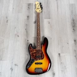G&L Fullerton Deluxe JB Left-Handed Bass, Caribbean Rosewood Fretboard, 3-Tone Sunburst -Musical Instrument Store 20211029 dsc05927