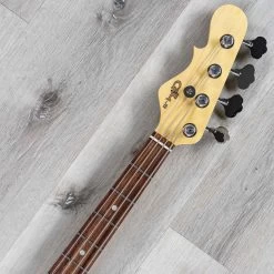 G&L Fullerton Deluxe JB Left-Handed Bass, Caribbean Rosewood Fretboard, 3-Tone Sunburst -Musical Instrument Store 20211029 dsc05931