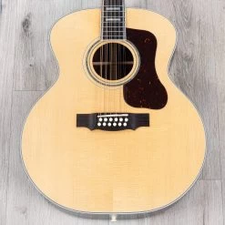 Guild USA F-512 12-String Acoustic Guitar, Ebony Fingerboard, Hard Case - Natural