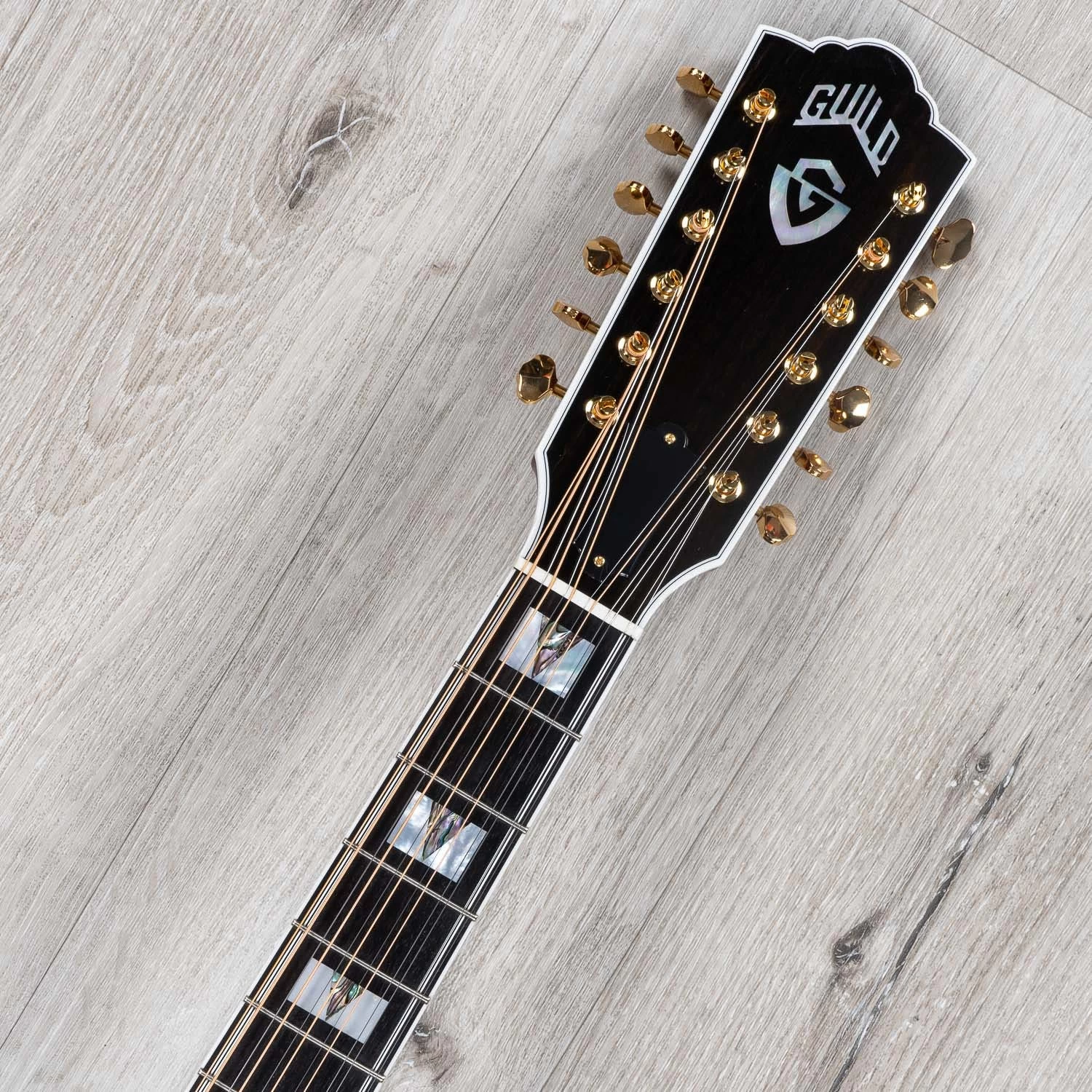 Guild USA F-512 12-String Acoustic Guitar, Ebony Fingerboard, Hard Case - Natural 11 Guild USA F-512 12-String Acoustic Guitar, Ebony Fingerboard, Hard Case - Natural - Image 9
