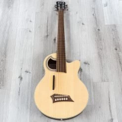 Warwick RockBass Alien Deluxe 6-String Acoustic Electric Bass, Natural Transparent Satin -Musical Instrument Store 20220421 dsc08792