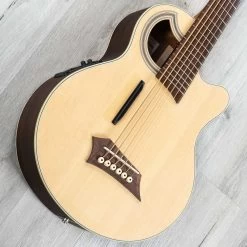 Warwick RockBass Alien Deluxe 6-String Acoustic Electric Bass, Natural Transparent Satin -Musical Instrument Store 20220421 dsc08795