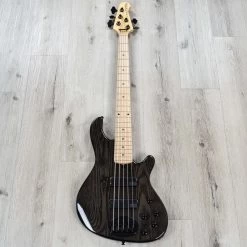 Lakland Skyline Series 55-OS 5-String Bass, Maple Fretboard, Translucent Black -Musical Instrument Store 20220630 dsc05395