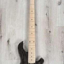 Lakland Skyline Series 55-OS 5-String Bass, Maple Fretboard, Translucent Black -Musical Instrument Store 20220630 dsc05399