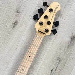 Lakland Skyline Series 55-OS 5-String Bass, Maple Fretboard, Translucent Black -Musical Instrument Store 20220630 dsc05400