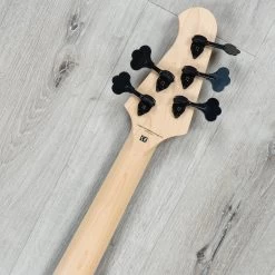 Lakland Skyline Series 55-OS 5-String Bass, Maple Fretboard, Translucent Black -Musical Instrument Store 20220630 dsc05401