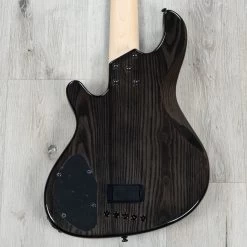 Lakland Skyline Series 55-OS 5-String Bass, Maple Fretboard, Translucent Black -Musical Instrument Store 20220630 dsc05404