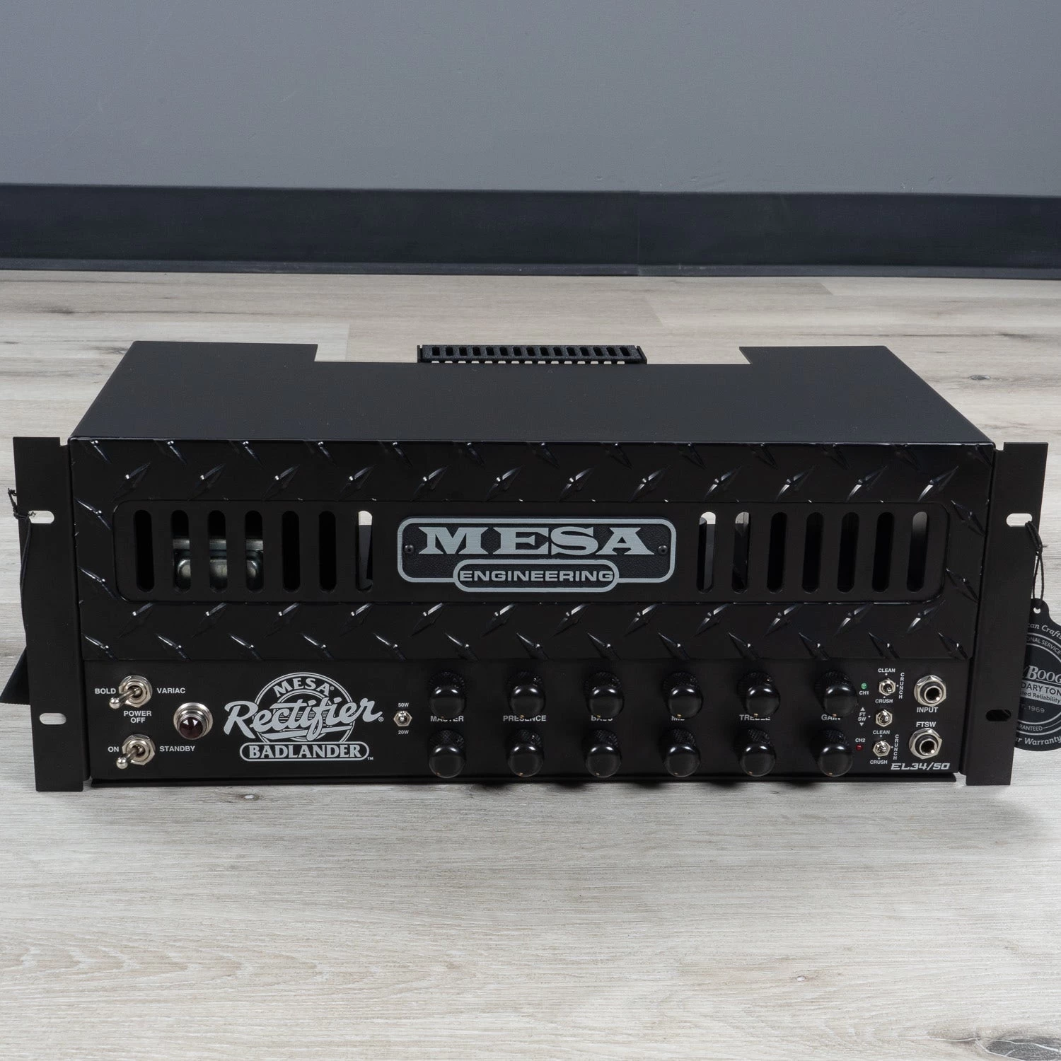 Mesa Boogie Rectifier Badlander 50 Rackmount 50/20-Watt Guitar Amp Head, Stealth Black 3 Mesa Boogie Rectifier Badlander 50 Rackmount 50/20-Watt Guitar Amp Head, Stealth Black