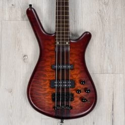 Warwick Custom Shop Masterbuilt Streamette 4-String Bass, Special Amberburst Transparent Satin 19/35