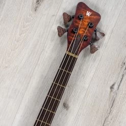Warwick Custom Shop Masterbuilt Streamette 4-String Bass, Special Amberburst Transparent Satin 19/35 -Musical Instrument Store 20230102 dsc05573
