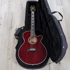 Takamine TSP158C STR Acoustic-Electric Guitar, Ebony Fretboard, See-Thru Red 25 Takamine TSP158C STR Acoustic-Electric Guitar, Ebony Fretboard, See-Thru Red -Musical Instrument Store 20230118 dsc09290