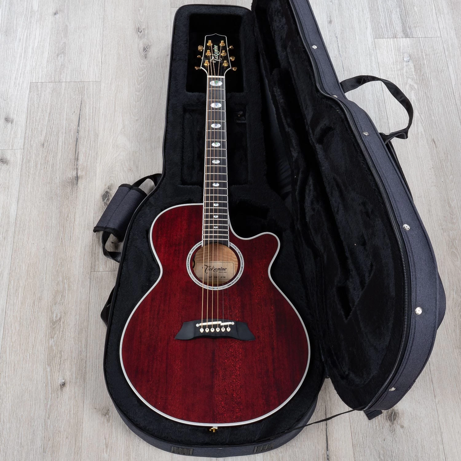 Takamine TSP158C STR Acoustic-Electric Guitar, Ebony Fretboard, See-Thru Red 13 Takamine TSP158C STR Acoustic-Electric Guitar, Ebony Fretboard, See-Thru Red - Image 11