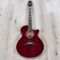 Takamine TSP158C STR Acoustic-Electric Guitar, Ebony Fretboard, See-Thru Red 17 Takamine TSP158C STR Acoustic-Electric Guitar, Ebony Fretboard, See-Thru Red -Musical Instrument Store 20230118 dsc09291