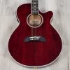 Takamine TSP158C STR Acoustic-Electric Guitar, Ebony Fretboard, See-Thru Red -Musical Instrument Store 20230118 dsc09292