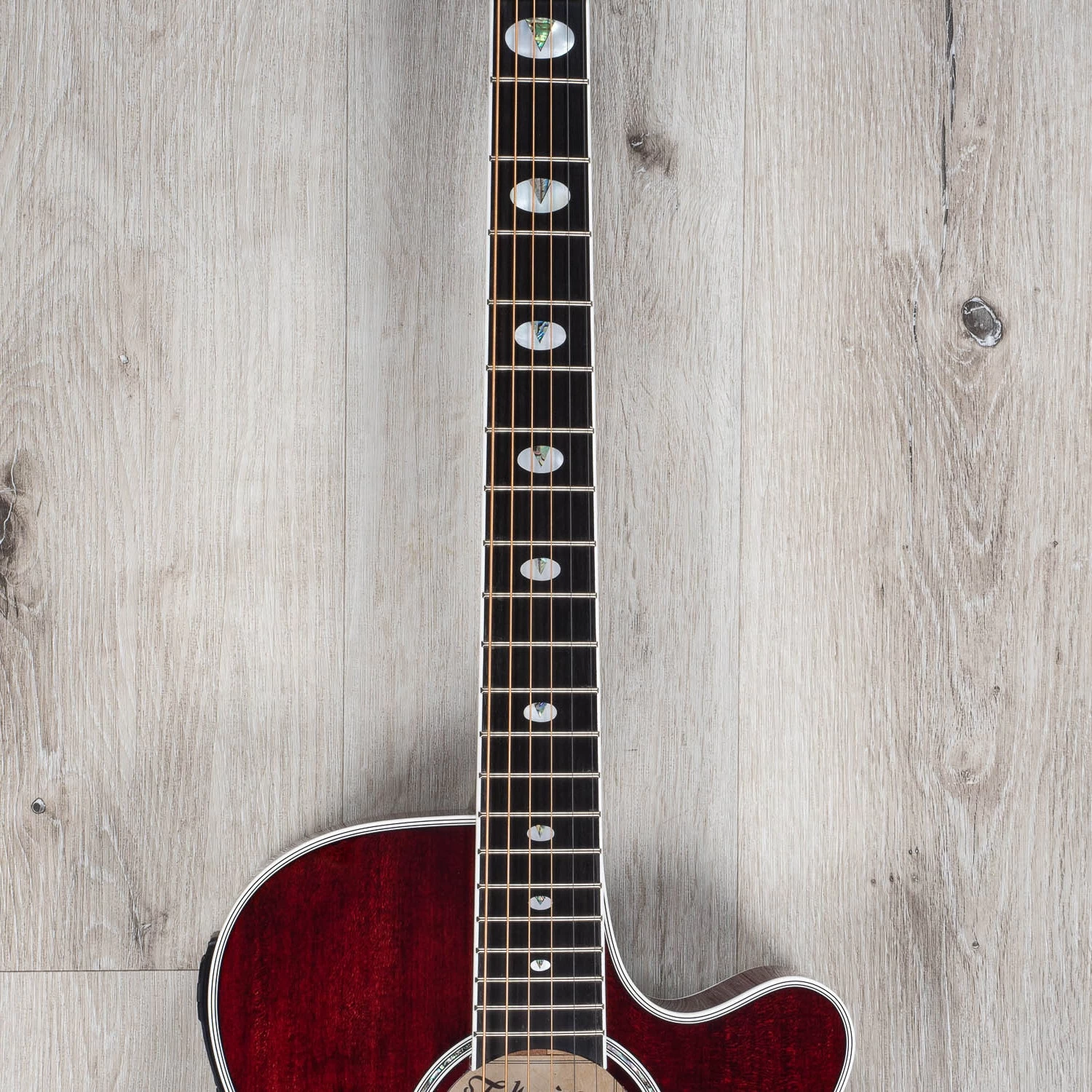 Takamine TSP158C STR Acoustic-Electric Guitar, Ebony Fretboard, See-Thru Red 6 Takamine TSP158C STR Acoustic-Electric Guitar, Ebony Fretboard, See-Thru Red - Image 4