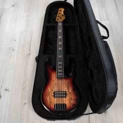 Ernie Ball Music Man 35th Anniversary SR5 StingRay 5-String Bass, Spalted Sunburst -Musical Instrument Store 20230414 20230414 dsc06420 1