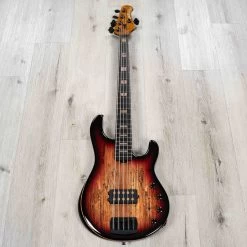 Ernie Ball Music Man 35th Anniversary SR5 StingRay 5-String Bass, Spalted Sunburst -Musical Instrument Store 20230414 20230414 dsc06421 1