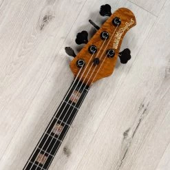 Ernie Ball Music Man 35th Anniversary SR5 StingRay 5-String Bass, Spalted Sunburst -Musical Instrument Store 20230414 20230414 dsc06432 1