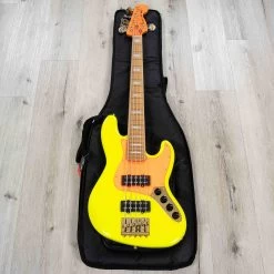 Fender MonoNeon Jazz Bass V 5-String, Roasted Maple, Neon Yellow -Musical Instrument Store 20230427 20230427 dsc08745