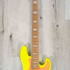 Fender MonoNeon Jazz Bass V 5-String, Roasted Maple, Neon Yellow -Musical Instrument Store 20230427 20230427 dsc08754