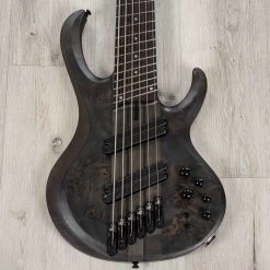 Ibanez BTB806MS BTB Multi-Scale 6-String Bass, Bound Panga Panga, Transparent Gray Flat
