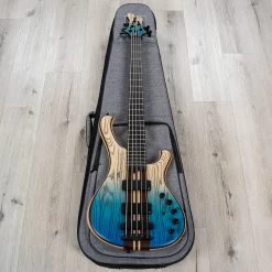 Mayones Viking 5 5-String Bass, Ebony Fretboard, Transparent Dirty Ash Fade Up Blue Matt -Musical Instrument Store 20230503 dsc00467