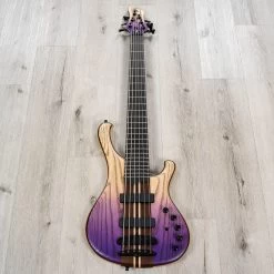 Mayones Viking 6 6-String Bass, Ebony Fingerboard, Transparent Dirty Ash Fade Up Violet Matt -Musical Instrument Store 20230508 dsc01961