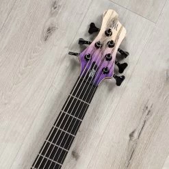 Mayones Viking 6 6-String Bass, Ebony Fingerboard, Transparent Dirty Ash Fade Up Violet Matt -Musical Instrument Store 20230508 dsc01971