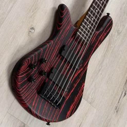 Spector NS Pulse 5 Multi-Scale 5-String Left-Handed Bass, Macassar Ebony Fretboard, Cinder Red -Musical Instrument Store 20230512 dsc03023
