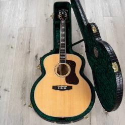Guild Guitars F-55E Jumbo Acoustic-Electric Guitar, Flame Maple Back & Sides, Natural -Musical Instrument Store 20230531 dsc07882