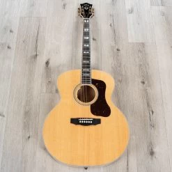 Guild Guitars F-55E Jumbo Acoustic-Electric Guitar, Flame Maple Back & Sides, Natural -Musical Instrument Store 20230531 dsc07884