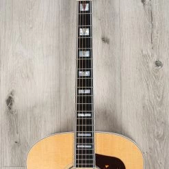 Guild Guitars F-55E Jumbo Acoustic-Electric Guitar, Flame Maple Back & Sides, Natural -Musical Instrument Store 20230531 dsc07892