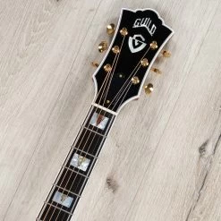 Guild Guitars F-55E Jumbo Acoustic-Electric Guitar, Flame Maple Back & Sides, Natural -Musical Instrument Store 20230531 dsc07894