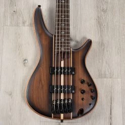 Ibanez SR1355B SR Premium 5-String Bass, Panga Panga Fretboard, Dual Mocha Burst Flat